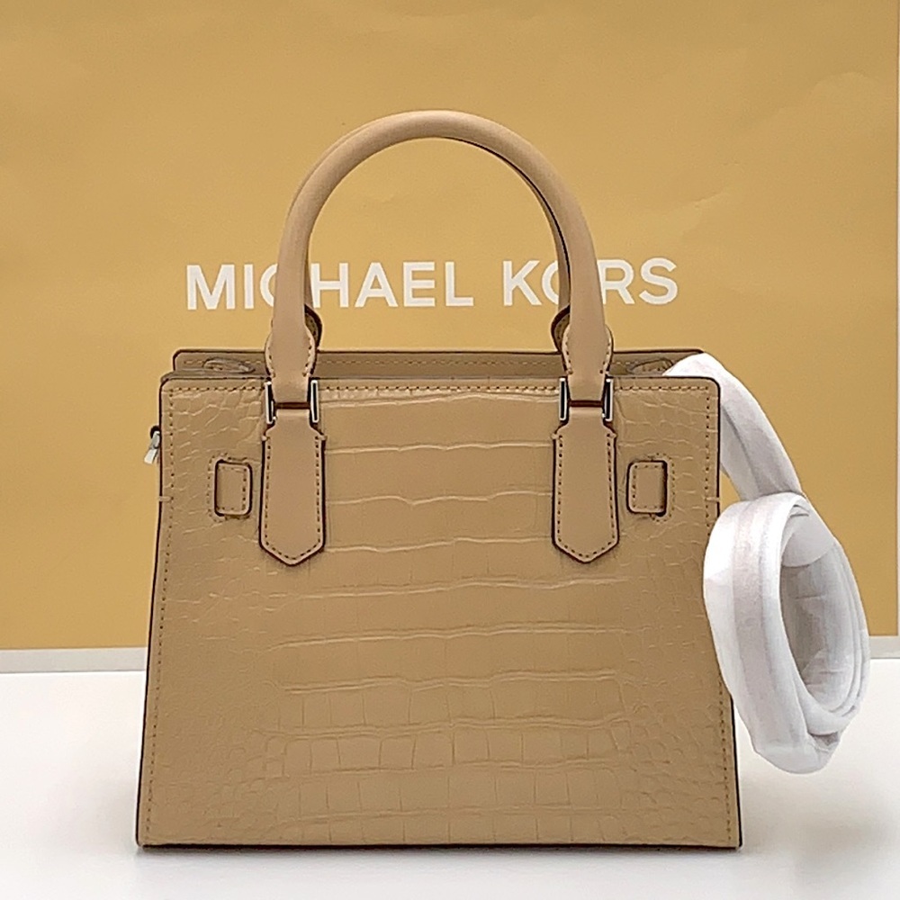 MICHAEL KORS
Hamilton Small Crocodile Embossed Faux
Leather Satchel
Color: Camel - Picture 6 of 16